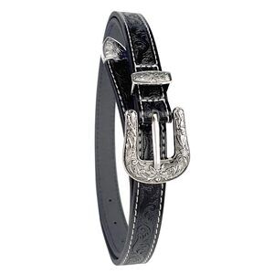 Western Belts For Women Black Cowgirl Belts For Girls Cowboy Thin Skinny Belts🌺